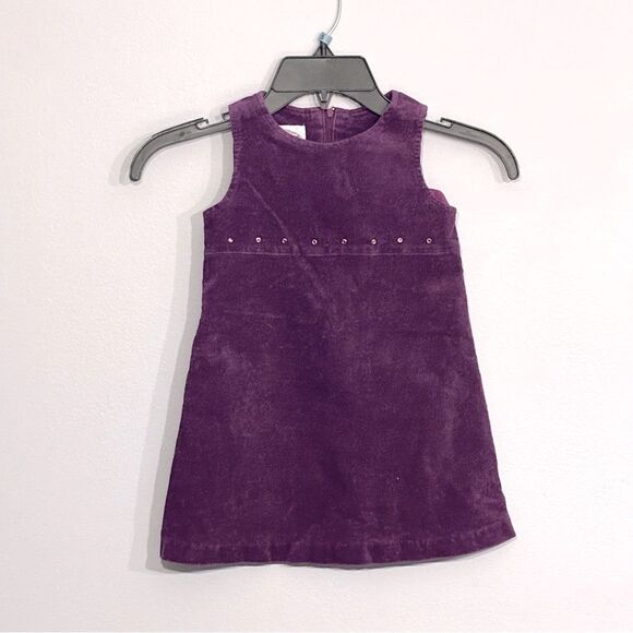 Plum Pudding | Baby Girl Purple Embellished Velvet Corduroy Dress size 3T - Picture 1 of 11